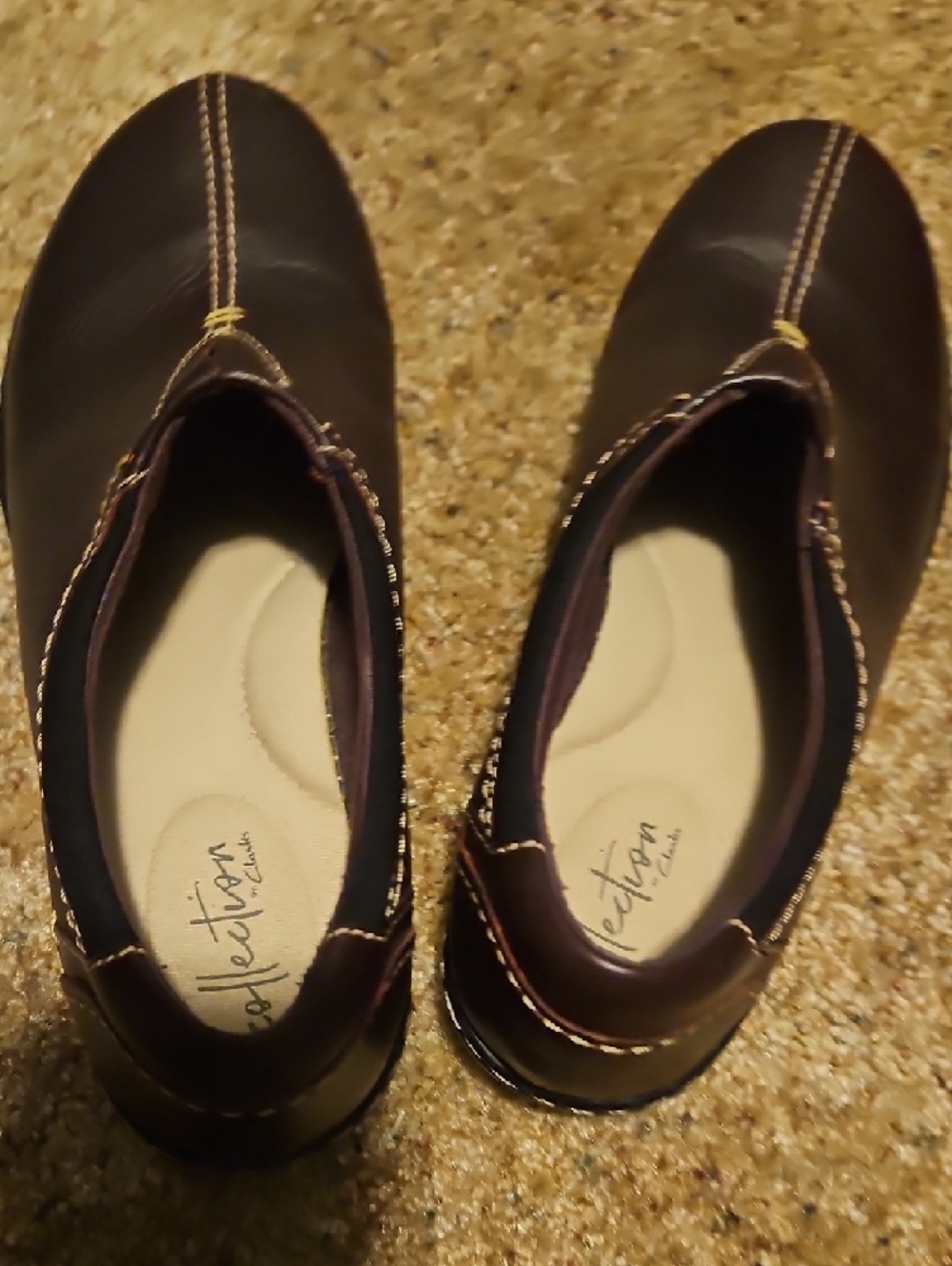 Clarks Collection Brown Slip-On Shoe - Picture 5 of 7